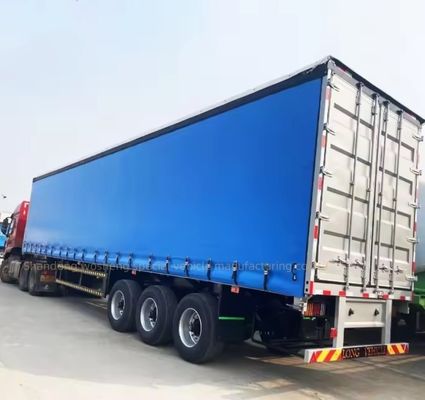 Wosheng 3 axes 40ft 45ft PVC imperméable à l' eau rideau côté semi-remorque pour express et la logistique