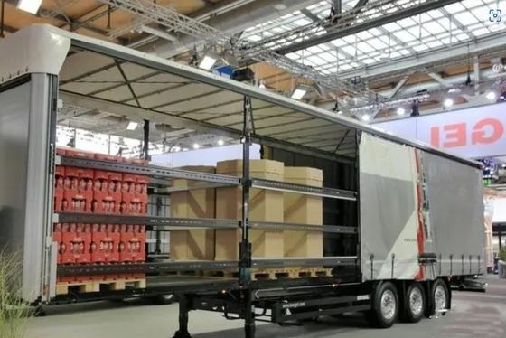Wosheng 3 axes 40ft 45ft PVC imperméable à l' eau rideau côté semi-remorque pour express et la logistique
