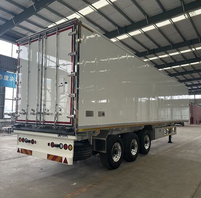 Q345B / T700 Voiture semi-remorque réfrigérée à trois essieux à poutre principale en acier pour le transport de marchandises
