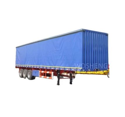 Personnalisé Wosheng 3 essieux 40ft 45ft rideau latéral semi-remorque avec PVC bâche imperméable