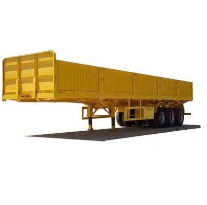 Semi-remorque en acier pour 3 essieux Capacité maximale de 100 tonnes Clôture en carton métallique Selon le client