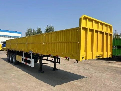 Matériau d'acier 40 tonnes type clôture Cargo plat camion camion Tailer Semi-remorque à paroi latérale