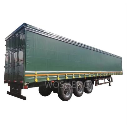 40 pieds 45 pieds de rideau de PVC Sider Semi-remorque Rideau de côté Truck coulissante remorques Wosheng