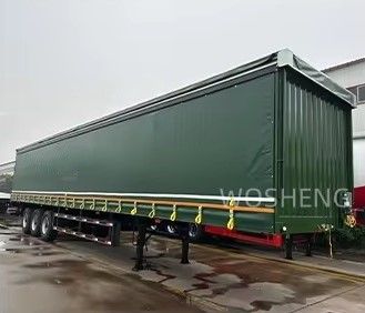 40 pieds 45 pieds de rideau de PVC Sider Semi-remorque Rideau de côté Truck coulissante remorques Wosheng