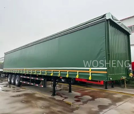 40 pieds 45 pieds de rideau de PVC Sider Semi-remorque Rideau de côté Truck coulissante remorques Wosheng