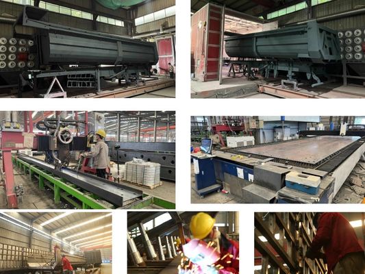 3 essieux 60 tonnes remorque à décharge à roulement avec suspension mécanique et bande transporteuse