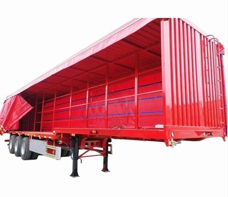 Semi-remorque à rideau latéral sur mesure Wosheng 3 avec système de freinage WABCO à double ligne