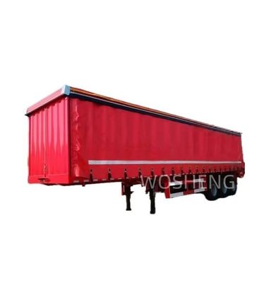 Semi-remorque à rideau latéral sur mesure Wosheng 3 avec système de freinage WABCO à double ligne