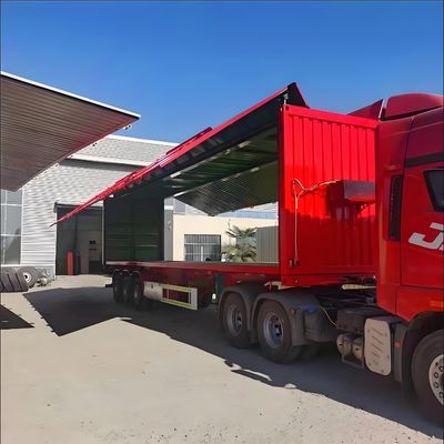 Semi-remorque de 9,5-16 m de long avec 3 essieux 30 à 50 tonnes