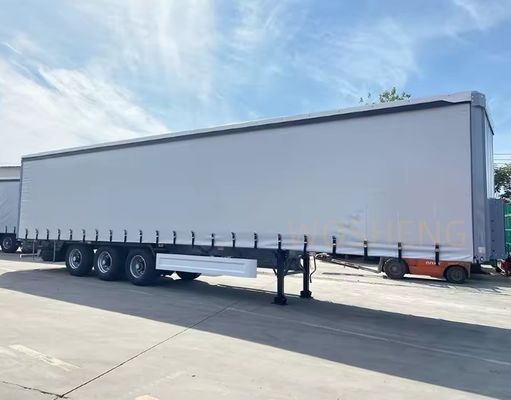 OTTC 3 essieux 40ft 45ft rideau blanc côté glissant camion semi-remorque pour le marché russe