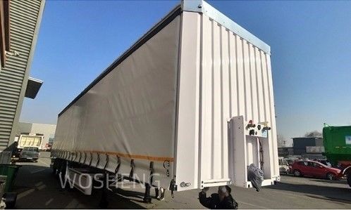OTTC 3 essieux 40ft 45ft rideau blanc côté glissant camion semi-remorque pour le marché russe