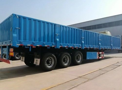 Semi-remorque de 40 à 100 tonnes à trois essieux pour le transport de marchandises lourdes