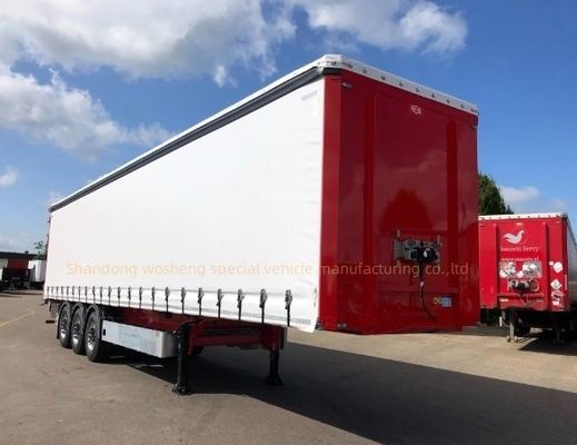 Semi-remorque Wosheng 2024 3 Axle Express et Logistique Rideau côté Semi-remorque