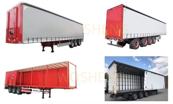 Semi-remorque Wosheng 2024 3 Axle Express et Logistique Rideau côté Semi-remorque