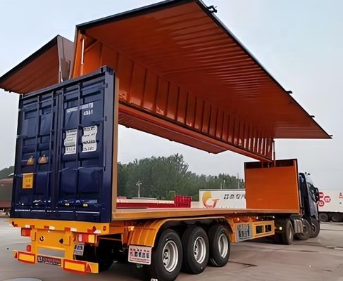 Système de suspension mécanique/aérodynamique Vans à aile ouverte pour semi-remorques de camions