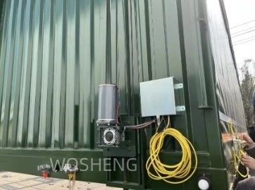 Semi-remorque Wosheng Durable 3 axes Vert 40 pieds 45 pieds PVC rideau côté camion livraison