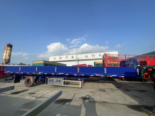 Semi-remorque à paroi latérale de 40 à 100 tonnes à charge lourde avec suspension mécanique/aérienne