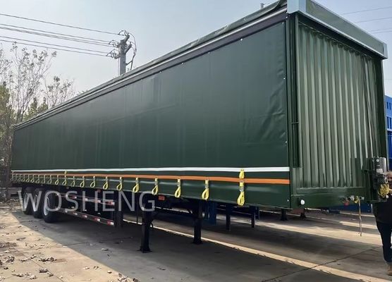 BPW/FUWA Axle 3 Axles 40ft 45ft Semi-remorque à rideau en PVC avec rideau latéral