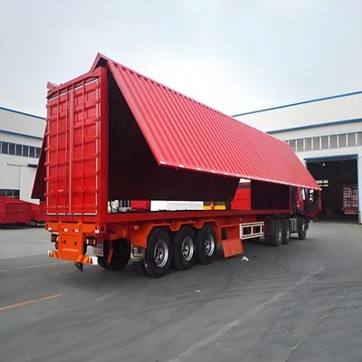 Pneus 12R22.5 12 unités Semi-remorque logistique en acier avec envergure d'ouverture