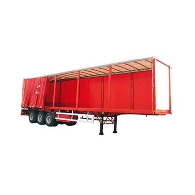 WS 3 essieux remorque de camion-fourgon transport de marchandises transport de bâches en PVC rideau coulissant latérale semi-remorque