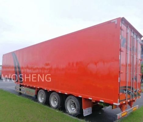 WS 3 essieux remorque de camion-fourgon transport de marchandises transport de bâches en PVC rideau coulissant latérale semi-remorque