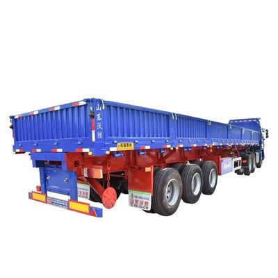 Wosheng Side Tipper Truck remorques avec 90 w mm*13/16 épaisseur mm*10 couche printemps à feuilles