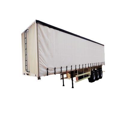 40 tonnes Max. Charge utile Tri-essieux boîte de chargement fermée semi-remorque avec rideau latéral personnalisable