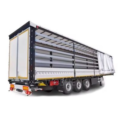 40 tonnes Max. Charge utile Tri-essieux boîte de chargement fermée semi-remorque avec rideau latéral personnalisable