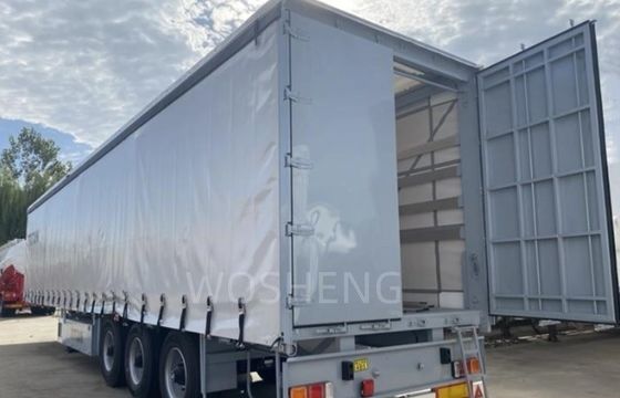 40 tonnes Max. Charge utile Tri-essieux boîte de chargement fermée semi-remorque avec rideau latéral personnalisable