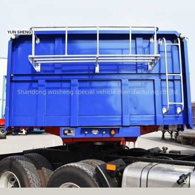 Décharge latérale des semi-camions remorques Wosheng 3 essieux décharge latérale pour décharge latérale de décharge latérale