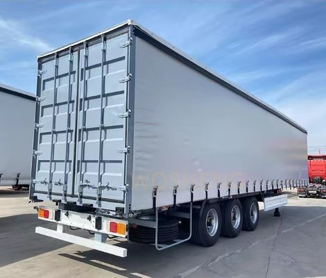 Container de rideau latéral de bâche de 53 pieds semi-remorque personnalisable pour boissons et légumes