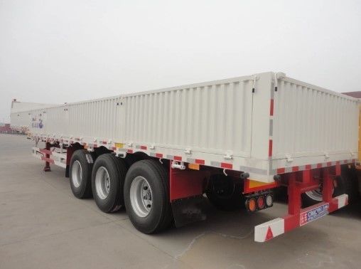 40ft dépôt de paroi latérale en vrac clôture piquet conteneur à lit plat chargement lourd paroi latérale de bord camion semi-remorque