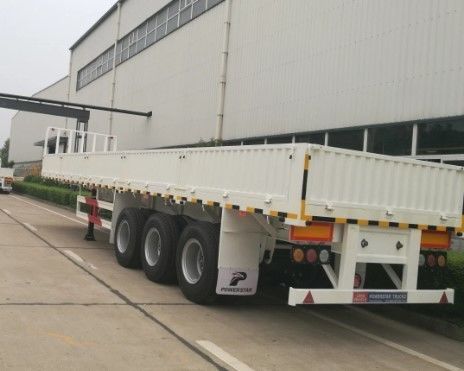 40ft dépôt de paroi latérale en vrac clôture piquet conteneur à lit plat chargement lourd paroi latérale de bord camion semi-remorque