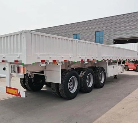 40ft dépôt de paroi latérale en vrac clôture piquet conteneur à lit plat chargement lourd paroi latérale de bord camion semi-remorque