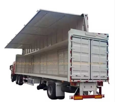 2 3 4Axes Murs latéraux hydrauliques à volet ouvert camion camion semi-remorque pour charge lourde