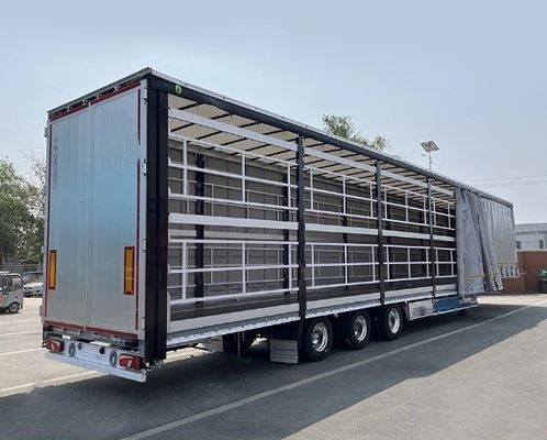 Personnalisable 3 essieux 40ft 45ft rideau côté bâche semi-remorque pour de Wosheng