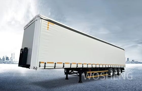 Personnalisable 3 essieux 40ft 45ft rideau côté bâche semi-remorque pour de Wosheng