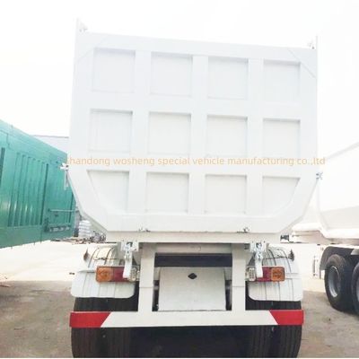 5 essieux hydraulique à décharge arrière semi-remorque bout de bascule avec Q345B / T700 Steel poutre principale