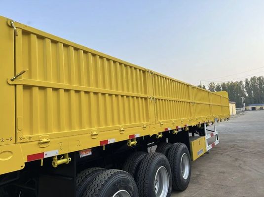 Semi-remorque à suspension mécanique pour remorque de camion de transport de marchandises en vrac à 4 essieux