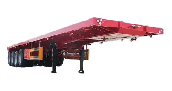Charge utile maximale 100 tonnes 3 essieux conteneur à plat plat semi-remorque plate pour camion lourd