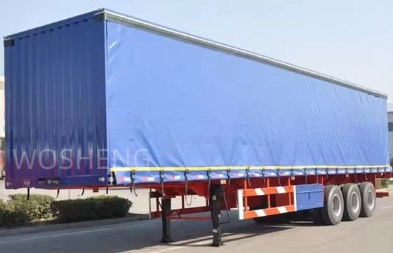 WS 2/3/4 essieux Tissus pour rideaux Semi-remorque latérale pour boissons et légumes