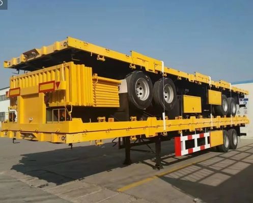 Remorque de semi-camion fabriquée avec dimensions 12400X2500X3650 mm et train d'atterrissage lourd
