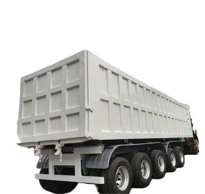 5 essieux hydraulique arrière décharge semi-remorque remorqueur semi-camion remorques de remorqueur par Wosheng
