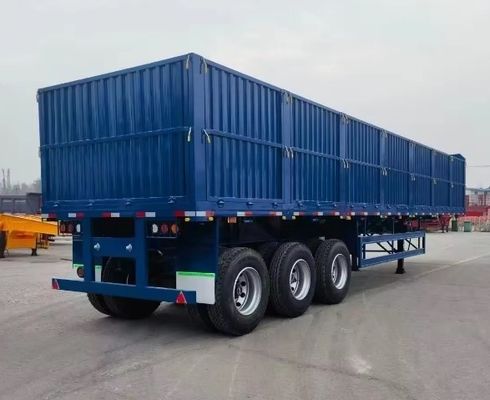 WS Trois essieux de transport de marchandises Panneau latéral paroi latérale Semi-camion remorque de fret pour camion