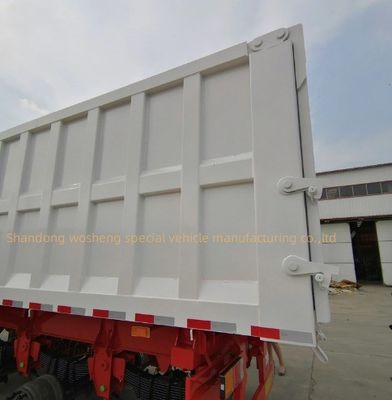 5 essieux hydraulique arrière décharge semi-remorque remorqueur semi-camion remorques de remorqueur par Wosheng