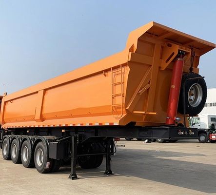 Semi-remorque à décharge de type U de 40 tonnes cubes et 45 tonnes pour le transport de grains de sable et de pierre