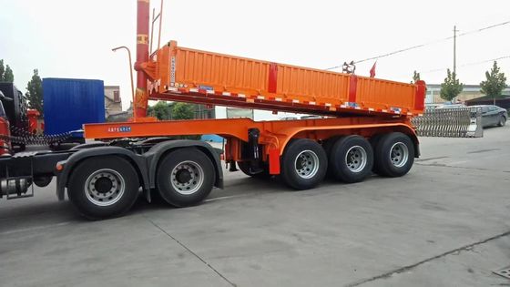 Semi-remorque à décharge de type U de 40 tonnes cubes et 45 tonnes pour le transport de grains de sable et de pierre