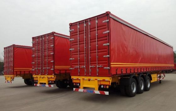 3 essieux 40ft 45ft rideau blanc côté glissant camion semi-remorque pour camion remorque
