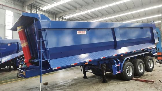 Semi-remorque à décharge arrière de 40 à 80 tonnes avec système de freinage double ligne et capacité de charge utile élevée