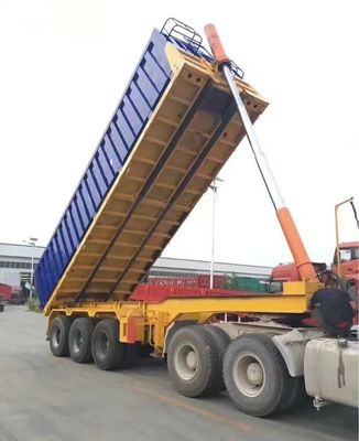 Semi-remorque à décharge arrière de 40 à 80 tonnes avec système de freinage double ligne et capacité de charge utile élevée
